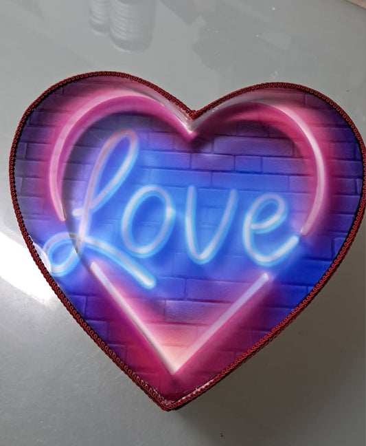 SCATOLA CUORE NEON LOVE