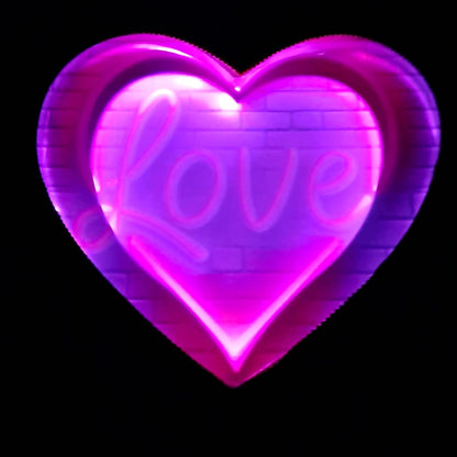SCATOLA CUORE NEON LOVE